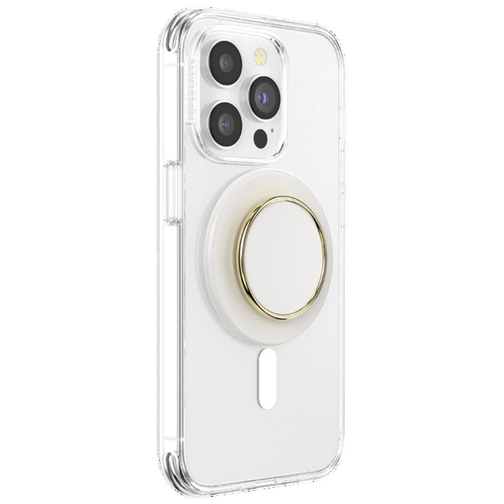Popsockets Round Luxe Coconut Creme Enamel MagSafe Holder and Phone Stand_3