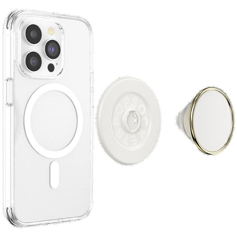 Popsockets Round Luxe Coconut Creme Enamel MagSafe Holder and Phone Stand_5