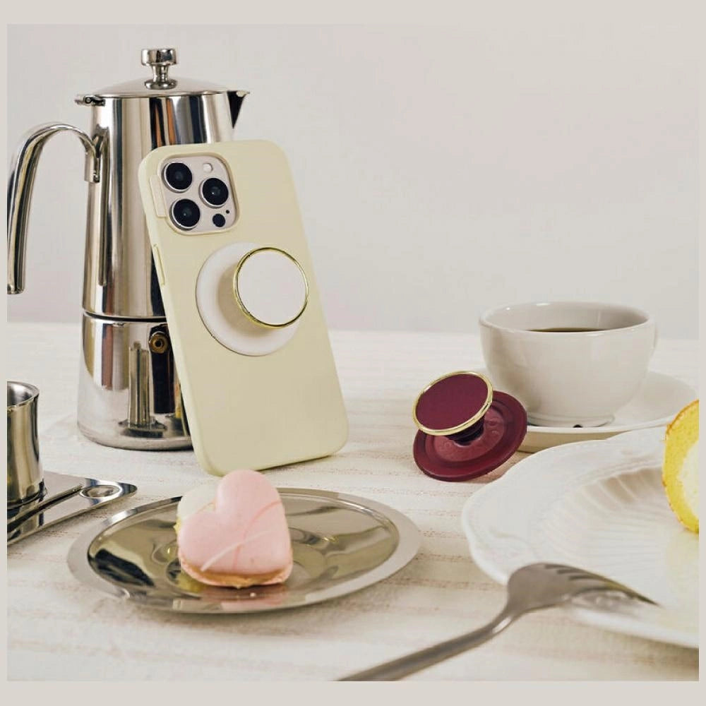 Popsockets Round Luxe Coconut Creme Enamel MagSafe Holder and Phone Stand_6