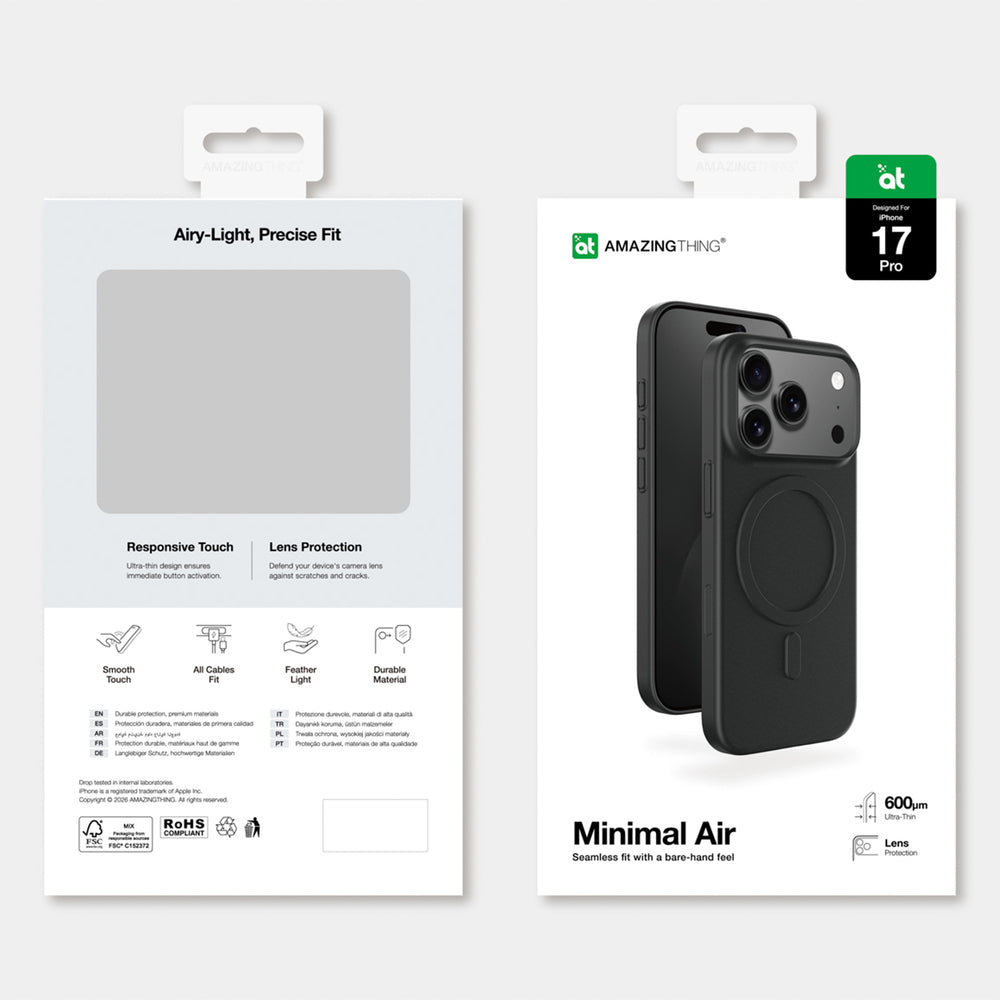 AmazingThing Minimal Air Case for iPhone 17 Pro Compatible with MagSafe - Black_7