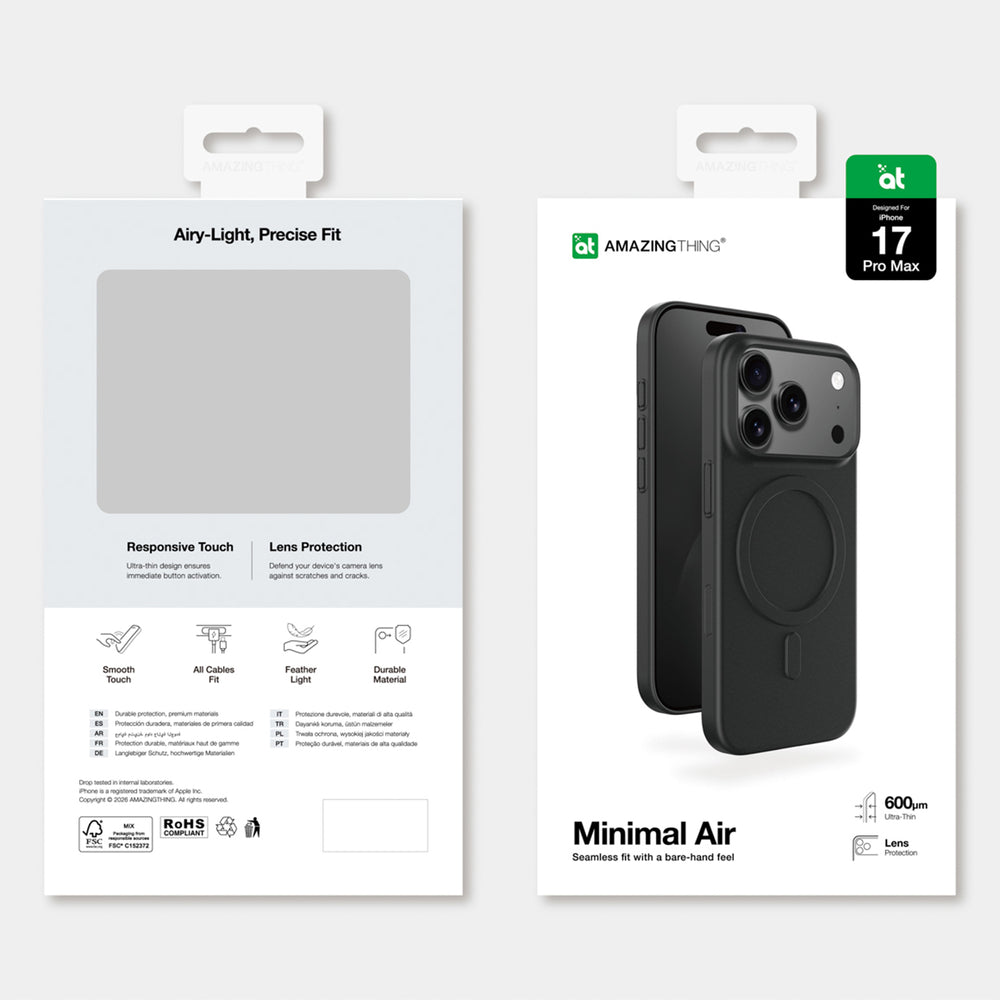 AmazingThing Minimal Air Case for iPhone 17 Pro Max Compatible with MagSafe - Black_7