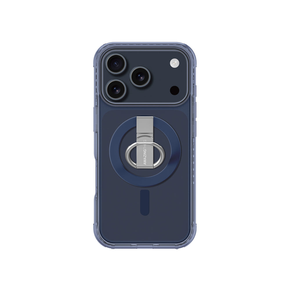 AmazingThing Titan Pro Grip Ring Set Case for iPhone 17 Pro Max Compatible with MagSafe - Blue_0