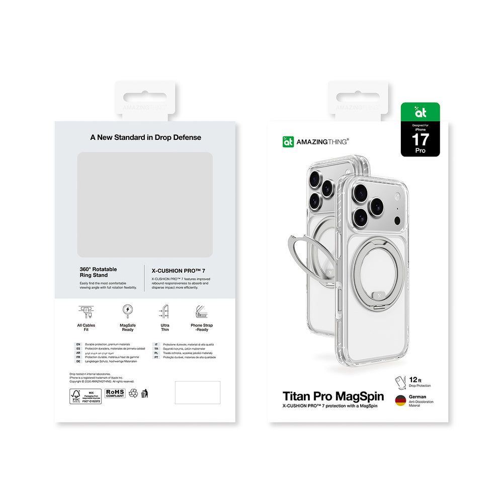 AmazingThing Titan Pro MagSpin Case for iPhone 17 Pro Compatible with MagSafe - Gray_5