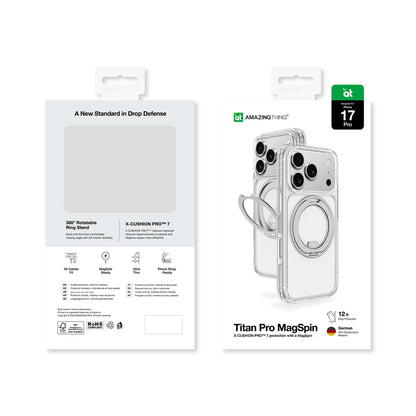 AmazingThing Titan Pro MagSpin Case for iPhone 17 Pro Compatible with MagSafe - Gray_5