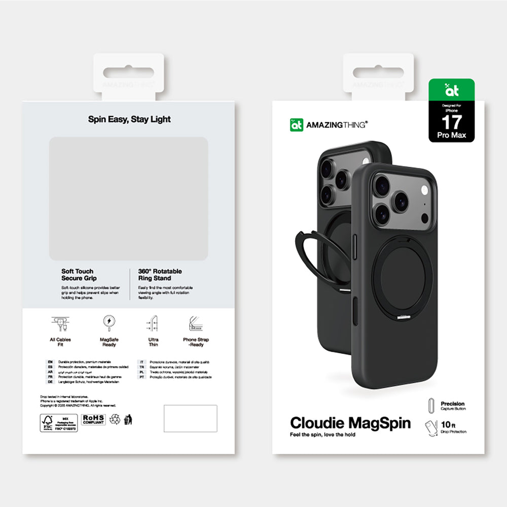 AmazingThing Cloudie iPhone 17 Pro Max Case with Stand - Black_5