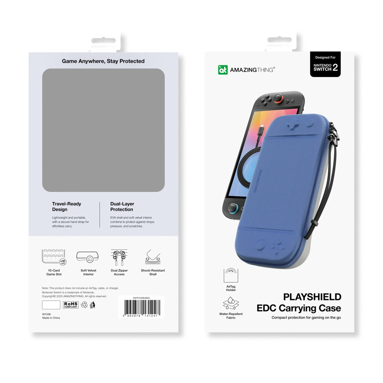 AmazingThing PlayShield EDC Protective Case for Nintendo Switch 2 - Blue_4