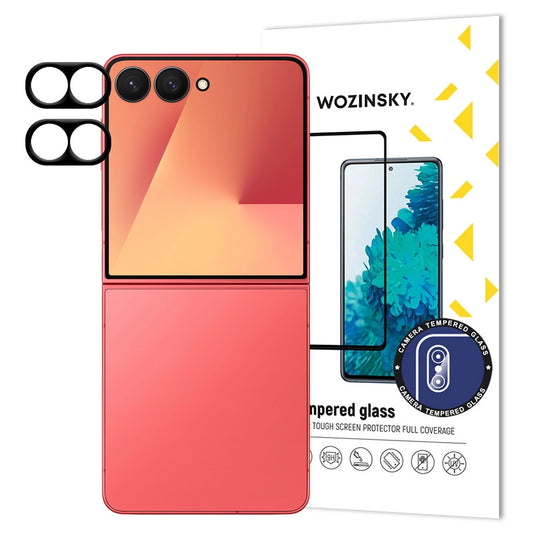 Black Wozinsky Full Camera Glass for Samsung Galaxy Z Flip 7, Set of 2_0