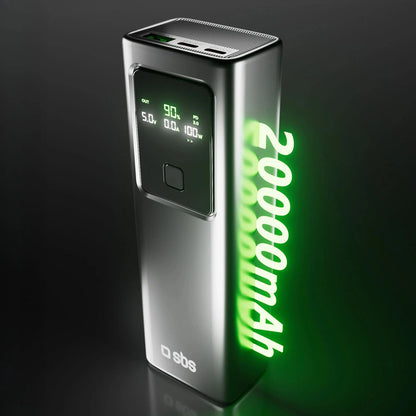 Powerbank SBS 20000mAh PD 100W with LCD display - gray_1