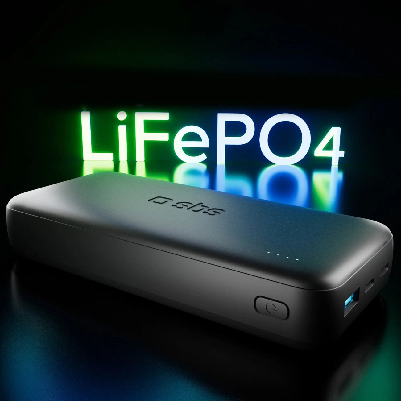 SBS Infinity Power Bank 20000mAh 10W LiFePo₄ USB-A USB-C - Black_1