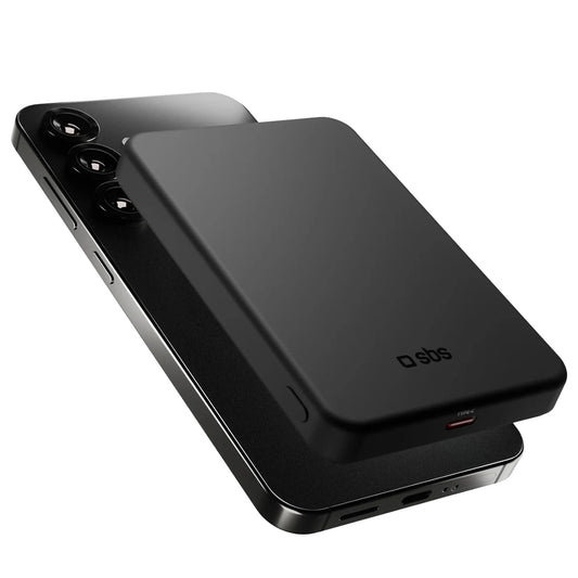 SBS Mag Power Qi2 5000 mAh Powerbank Compatible with MagSafe - Black_0