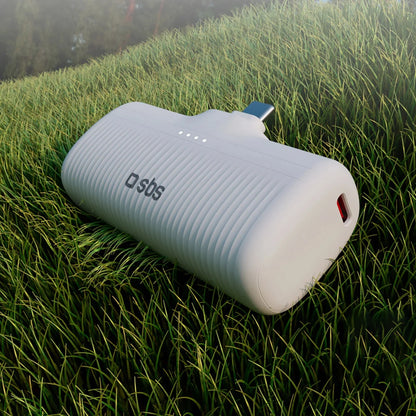 SBS EcoPower 5000 mAh 10W Powerbank with Built-in USB-C Port - White_7