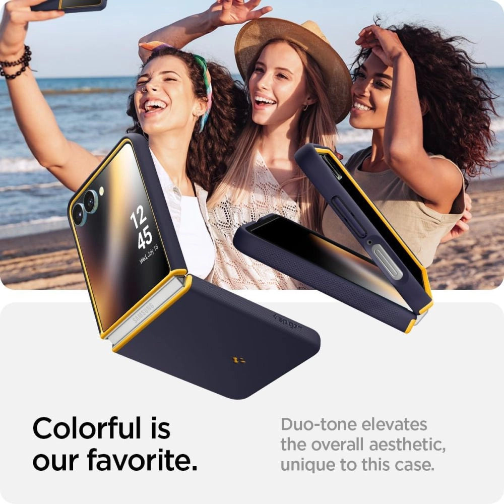 Nano Pop Mag MagSafe Case for Samsung Galaxy Z Flip 7 - Navy Blue and Yellow_5