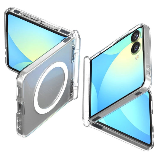Spigen Ultra Hybrid Pro Mag MagSafe Case for Samsung Galaxy Z Flip 7 - Clear and White_0