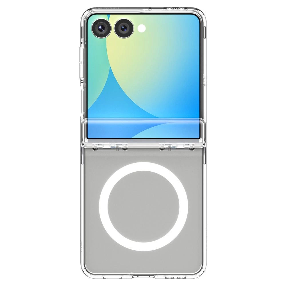 Spigen Ultra Hybrid Pro Mag MagSafe Case for Samsung Galaxy Z Flip 7 - Clear and White_5