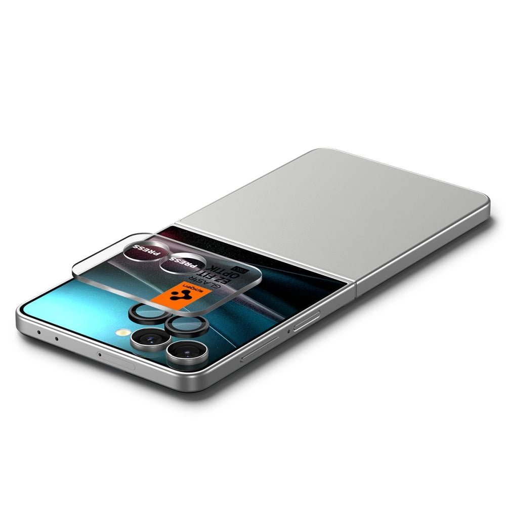 Spigen Optik Pro HD Glas.TR EZ Fit 2-pack Camera Protector for Samsung Galaxy Z Flip 7 - Black_4