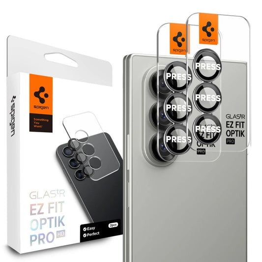 Spigen Optik Pro HD Glas.TR EZ Fit 2-pack Camera Protector for Samsung Galaxy Z Fold 7 - Black_0
