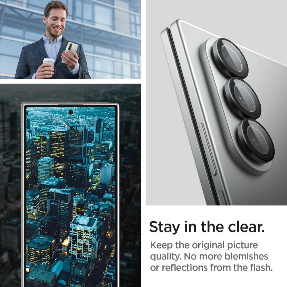 Spigen Optik Pro HD Glas.TR EZ Fit 2-pack Camera Protector for Samsung Galaxy Z Fold 7 - Black_7