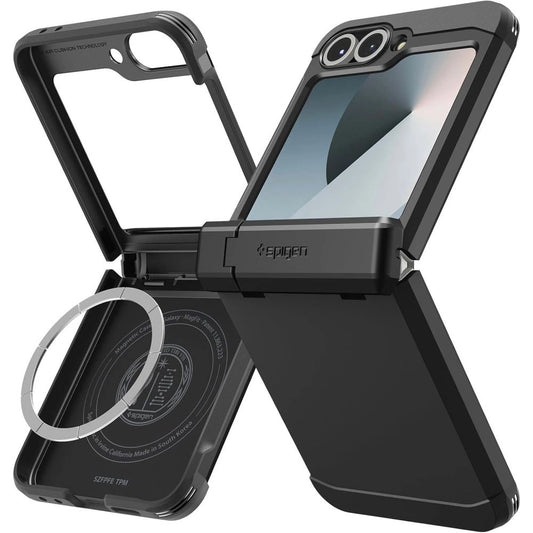 Spigen Tough Armor Pro Mag MagSafe Case for Samsung Galaxy Z Flip 6 / 7 FE - Black_0