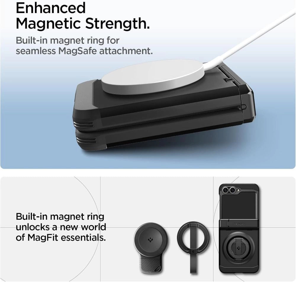 Spigen Tough Armor Pro Mag MagSafe Case for Samsung Galaxy Z Flip 6 / 7 FE - Black_2