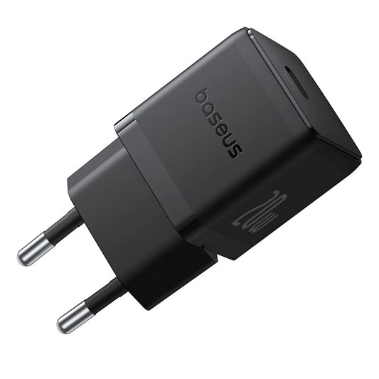 Baseus Palm 1C 20W Wall Charger (with Baseus Mini White USB-C 60W (20V/3A) 1m Cable) - Black_0