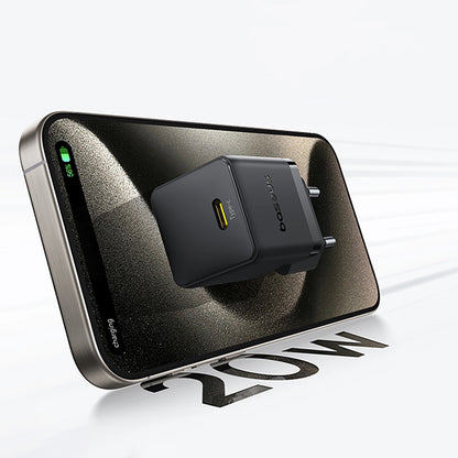 Baseus Palm 1C 20W Wall Charger (with Baseus Mini White USB-C 60W (20V/3A) 1m Cable) - Black_9