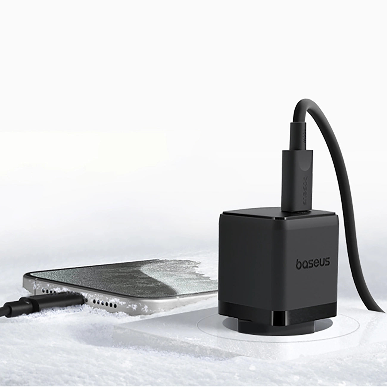 Baseus Palm 1C 20W Wall Charger (with Baseus Mini White USB-C 60W (20V/3A) 1m Cable) - Black_10