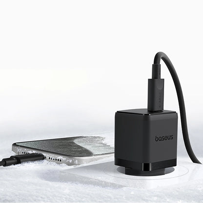 Baseus Palm 1C 20W Wall Charger (with Baseus Mini White USB-C 60W (20V/3A) 1m Cable) - Black_10