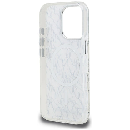 Karl Lagerfeld IML Karl Script Pattern MagSafe Case for iPhone 16 Pro - White_6