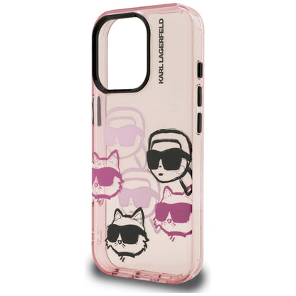 Karl Lagerfeld IML Multi K&amp;C Head Pattern Case for iPhone 16 Pro Max - Pink_5