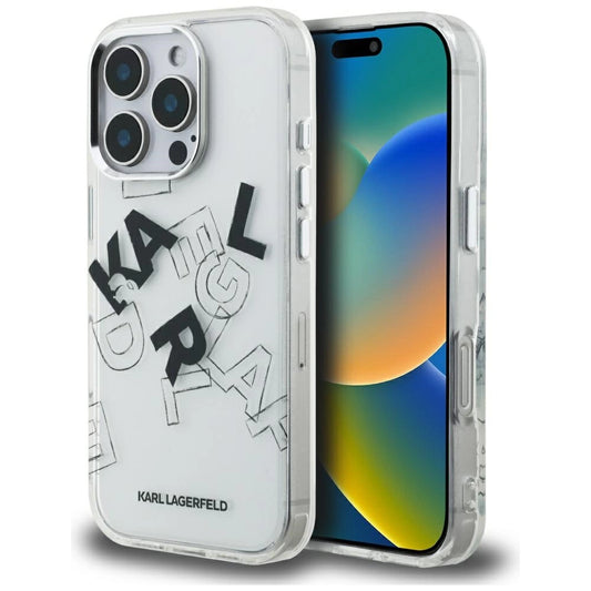 Karl Lagerfeld IML Sketched Graphic Case for iPhone 16 Pro Max - Clear_0