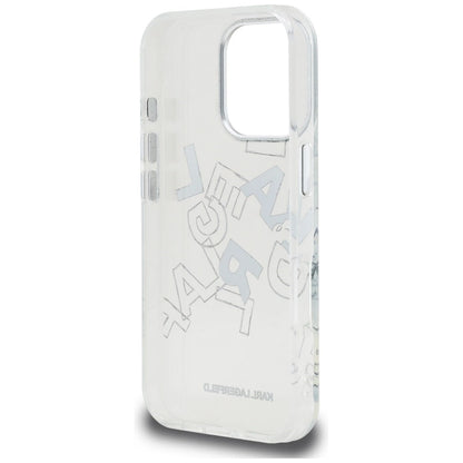 Karl Lagerfeld IML Sketched Graphic Case for iPhone 16 Pro - Clear_6