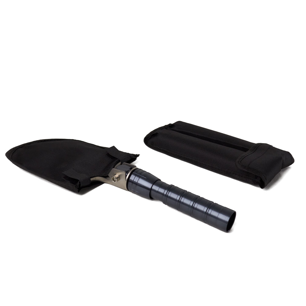 Wozinsky WSS-211 survival bushcraft shovel multifunctional knife breaker flint whistle harpoon 21 in 1 - gray_3