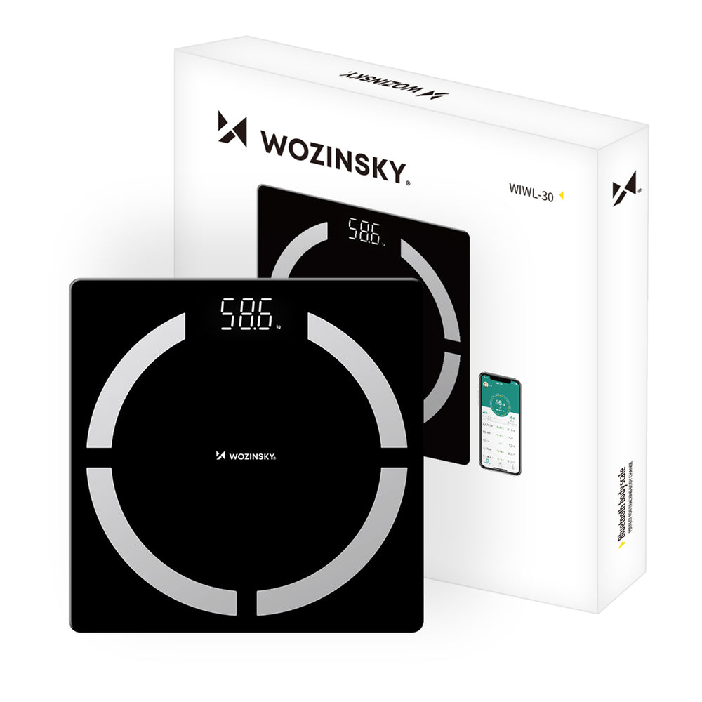 Wozinsky WIWL-30 Smart Bluetooth Bathroom Scale - Black_0
