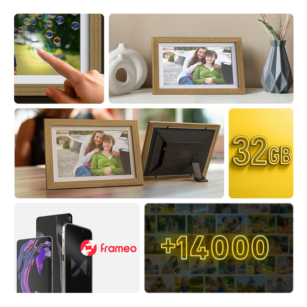 Wozinsky WRC-32 10.1" Digital Photo Frame with Frameo 32GB App - Light Brown_4