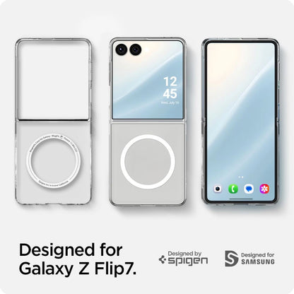 Spigen AirSkin Mag MagSafe Case for Samsung Galaxy Z Flip 7 - Clear and White_13
