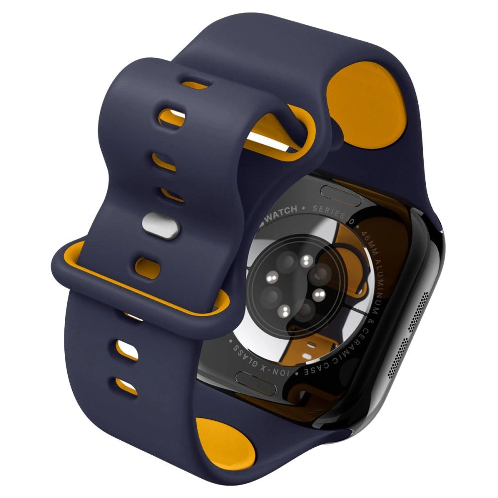 Spigen Nano Pop Strap for Apple Watch 44 / 45 / 46 / 49 mm - Navy Blue and Yellow_6