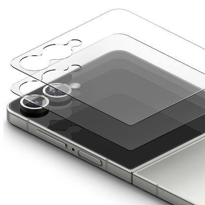 Ringke Cover Display Easy Slide Tempered Glass 2-pack for Samsung Galaxy Z Flip 7 - Transparent_2