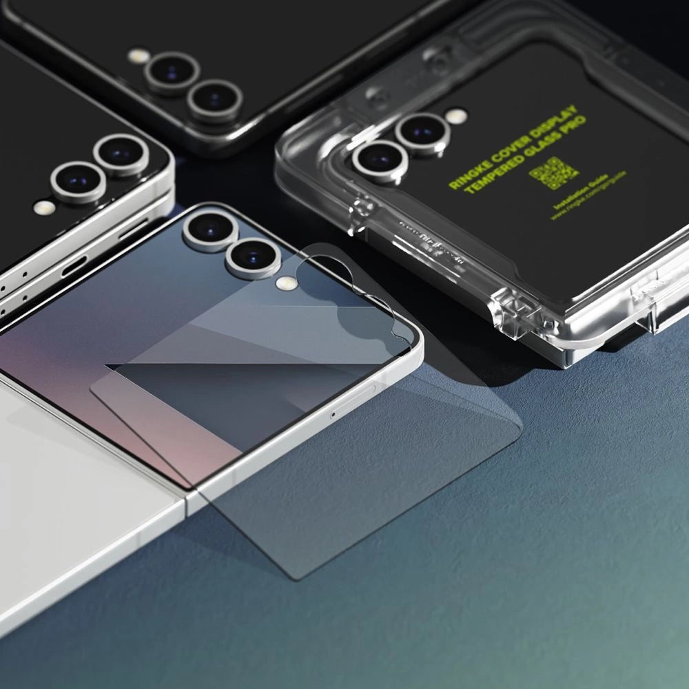 Ringke Cover Display Easy Slide Tempered Glass 2-pack for Samsung Galaxy Z Flip 7 - Transparent_7