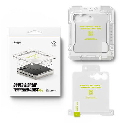 Ringke Cover Display Easy Slide Tempered Glass 2-pack for Samsung Galaxy Z Flip 7 - Transparent_8