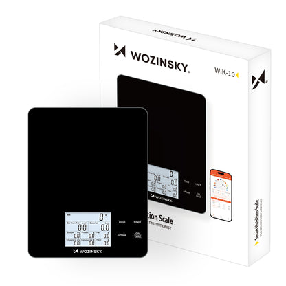 Wozinsky WIK-10 Smart Kitchen Scale with Digital Display, Bluetooth App - Black_0