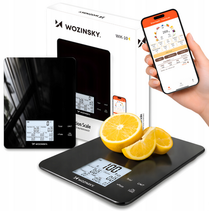 Wozinsky WIK-10 Smart Kitchen Scale with Digital Display, Bluetooth App - Black_7