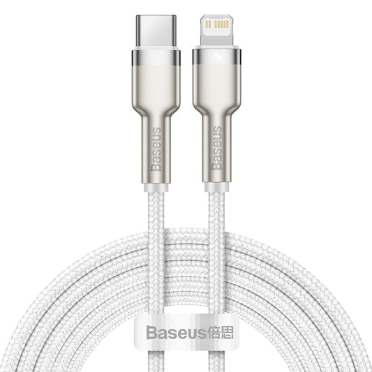 USB-C cable for Lightning Baseus Cafule, PD, 20W, 2m (white)_0