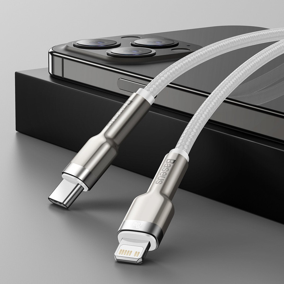USB-C cable for Lightning Baseus Cafule, PD, 20W, 2m (white)_19