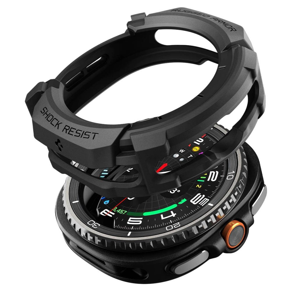 Spigen Rugged Armor Case for Samsung Galaxy Watch 8 Classic 46mm - Matte Black_10