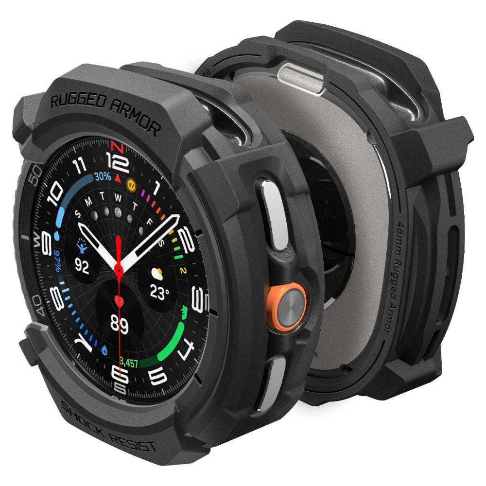 Spigen Rugged Armor Case for Samsung Galaxy Watch 8 Classic 46mm - Matte Black_0
