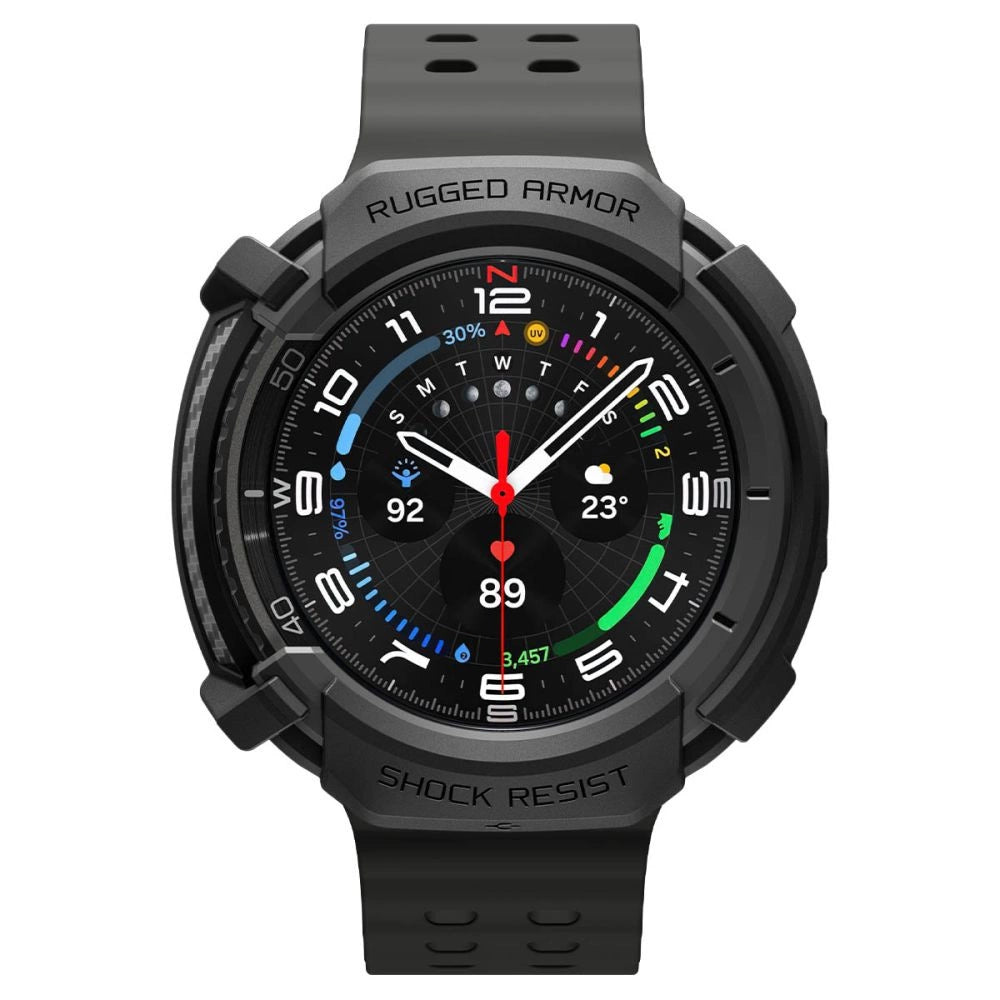 Spigen Rugged Armor Case for Samsung Galaxy Watch 8 Classic 46mm - Matte Black_3