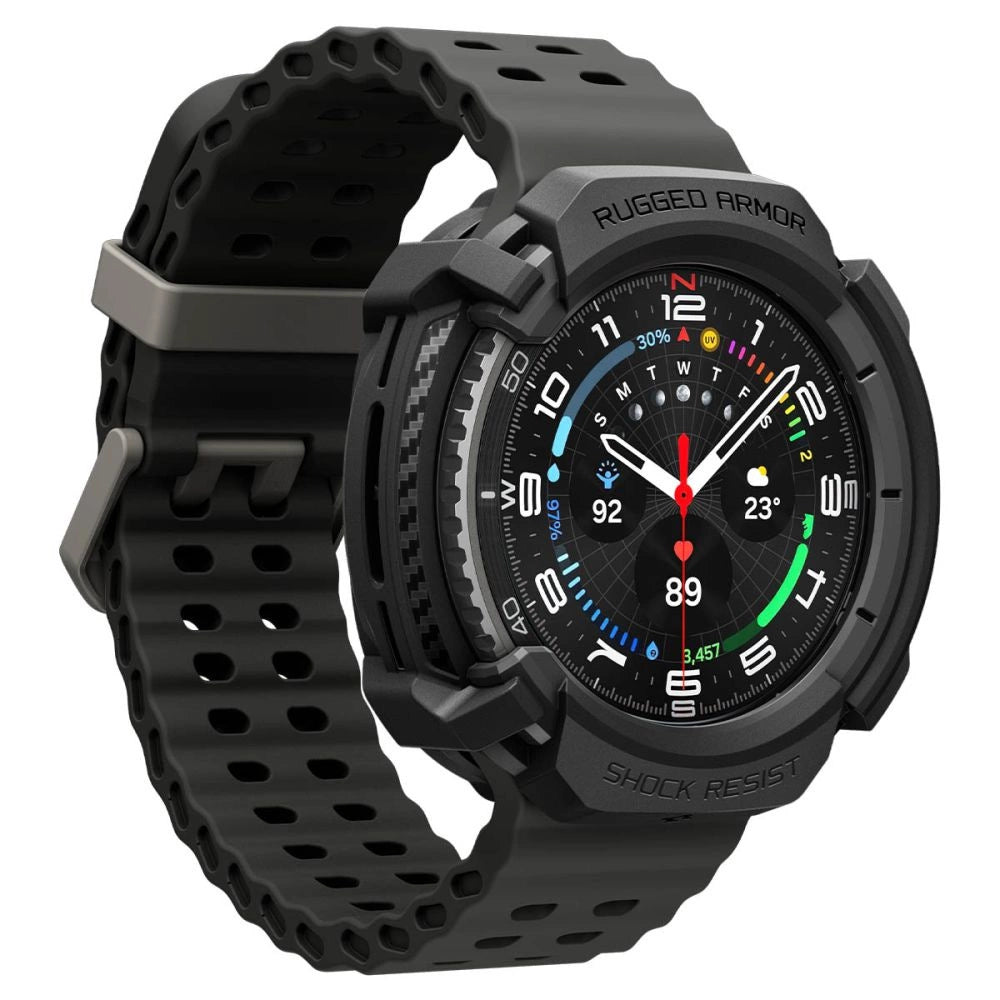 Spigen Rugged Armor Case for Samsung Galaxy Watch 8 Classic 46mm - Matte Black_6