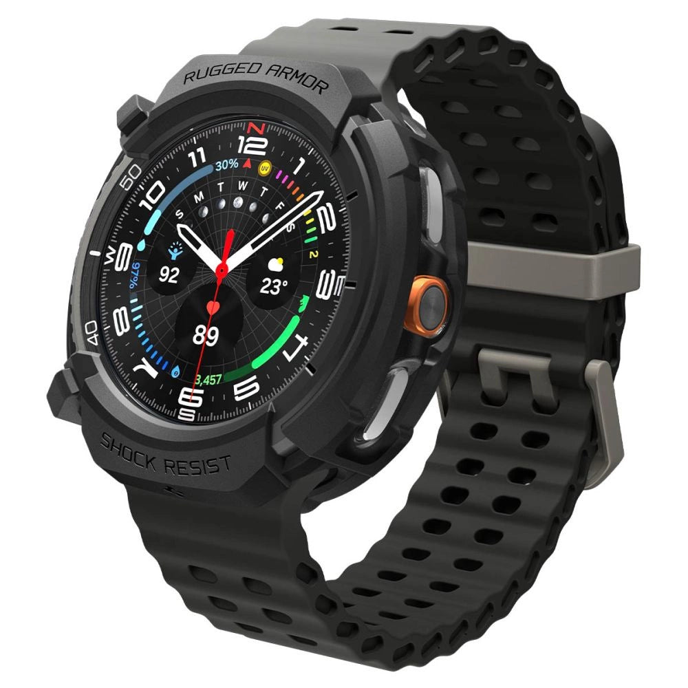 Spigen Rugged Armor Case for Samsung Galaxy Watch 8 Classic 46mm - Matte Black_7