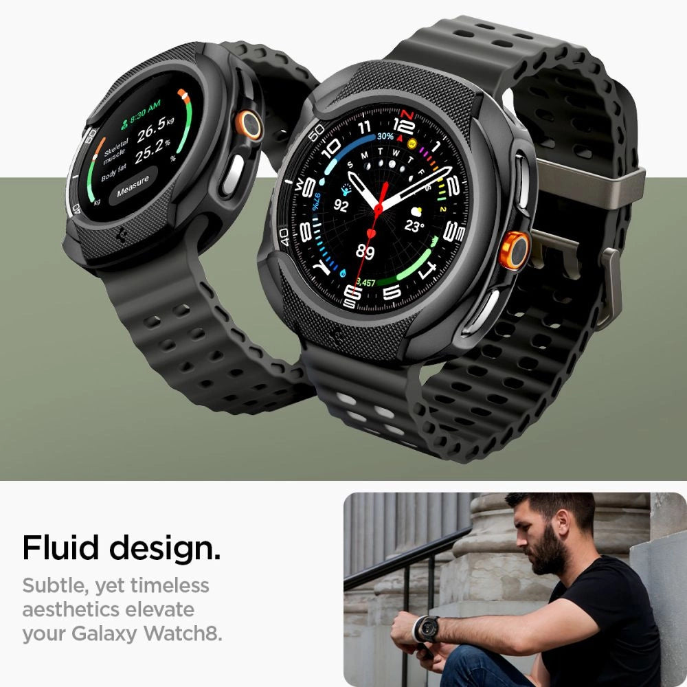 Spigen Liquid Air Case for Samsung Galaxy Watch 8 Classic 46mm - Black_8