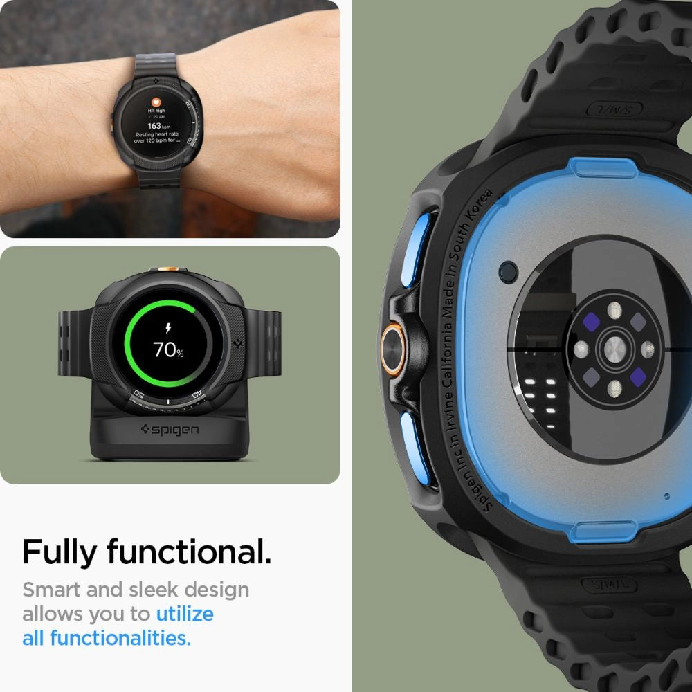 Spigen Liquid Air Case for Samsung Galaxy Watch 8 Classic 46mm - Black_10